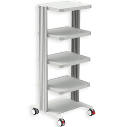 CARRELLO EASY - 4 ripiani 40x36cm + base - dimensioni 50x45xh.107,5cm