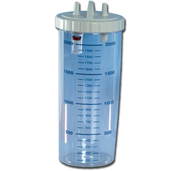 VASO FLACONE DA 2lt CON COPERCHIO - autoclavabile - per aspiratori GIMA / CA-MI