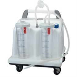 ASPIRATORE CHIRURGICO TOBI CLINIC SU ROTELLE - commutatore a pedale - 230V - 2x4lt - 60lt/min