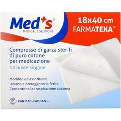 COMPRESSA IN GARZA DI COTONE STERILE - 18x40cm - conf.12pz