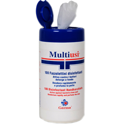 SALVIETTINE DISINFETTANTI MULTIUSI GERMO - barattolo da 100 salviette