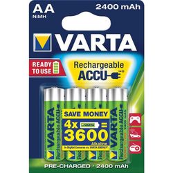 BATTERIE RICARICABILE STILO VARTA - 1,5V - 2400mAh - TIPO AA - blister 4pz