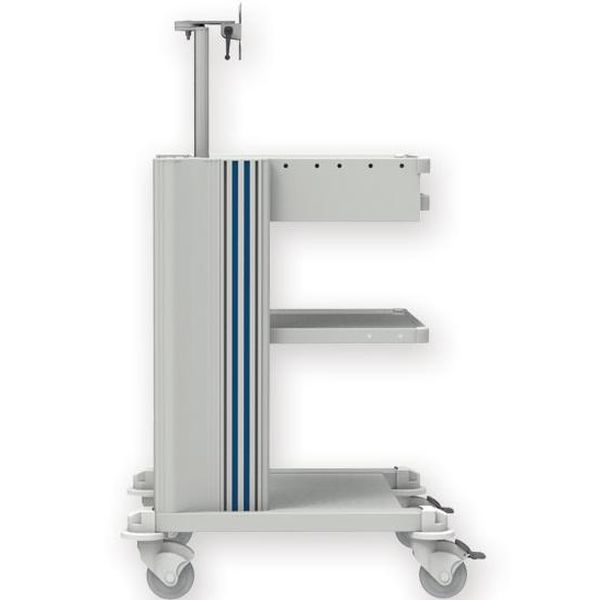 CARRELLO PROFESSIONALE PRO CART 2 - 2 ripiani 50x50cm + base - con supporto tastiera e braccio monitor