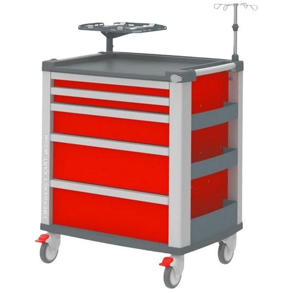 CARRELLO MULTIFUNZIONE MEDI KART - portata 200kg - 61x81xh.97cm - arancione