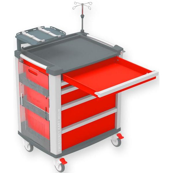 CARRELLO MULTIFUNZIONE MEDI KART - portata 200kg - 61x81xh.97cm - arancione