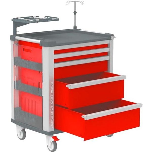 CARRELLO MULTIFUNZIONE MEDI KART - portata 200kg - 61x81xh.97cm - arancione