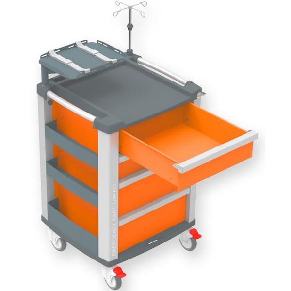 CARRELLO MULTIFUNZIONE COMPACT KART - portata 150kg - 61x66xh.97cm - arancione