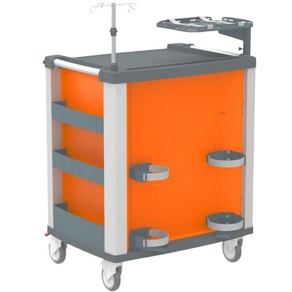 CARRELLO MULTIFUNZIONE MEDI KART - 4 cassetti - portata 200kg - 81x62xh.98cm - arancione