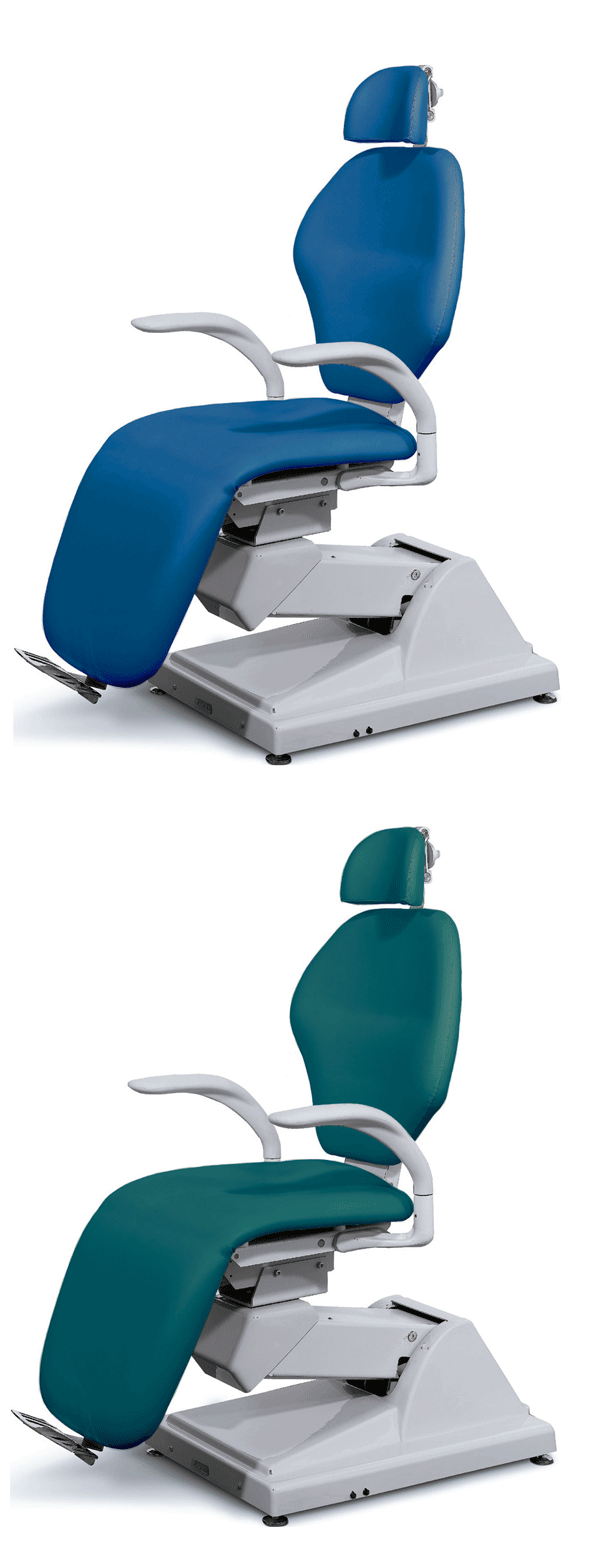 POLTRONA ORL OTOPEX con poggiatesta colore Blu o Verde