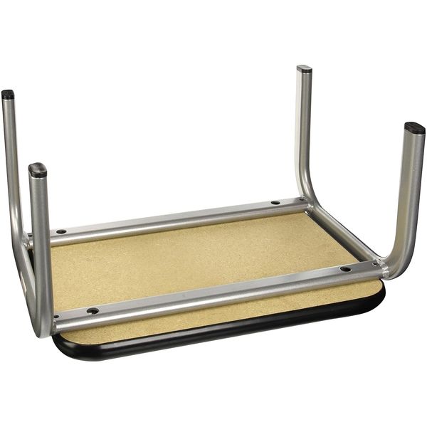 SCALETTA PREDELLINO in tubolare ovale - 1 gradino antiscivolo - 45x26xh.20cm - nero