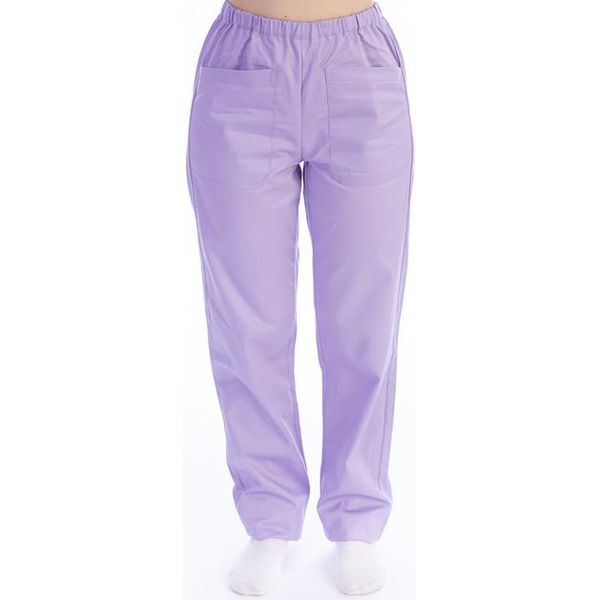 PANTALONE DOTTORE MEDICO INFERMIERE UNISEX - cotone 60% - lavanda - varie misure