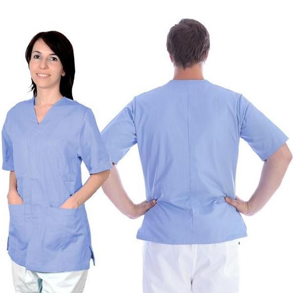 CASACCA CON BOTTONI AUTOMATICI UNISEX CELESTE