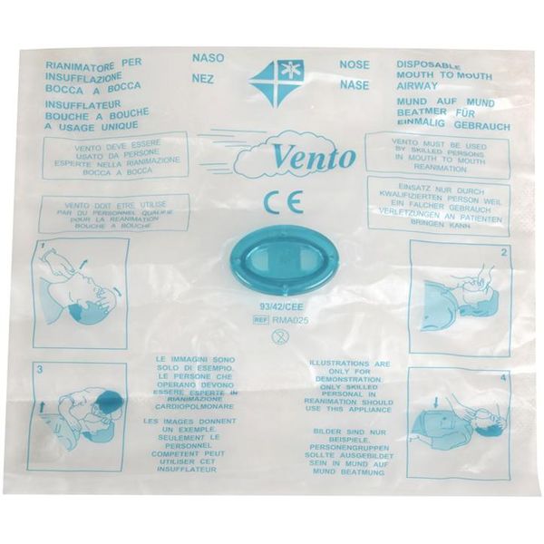 MASCHERINA RIANIMAZIONE VENTO - per bocca a bocca - in confezione polybag