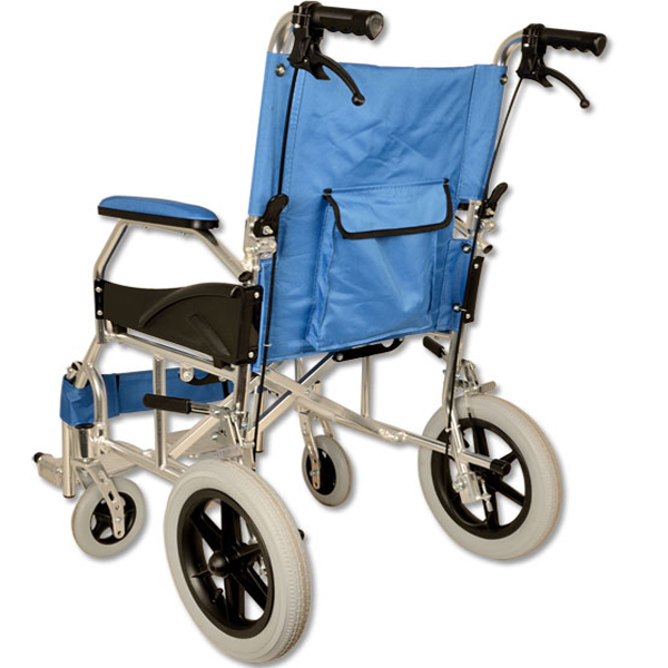 SEDIA DA TRANSITO / CARROZZINA QUEEN - in alluminio - blu