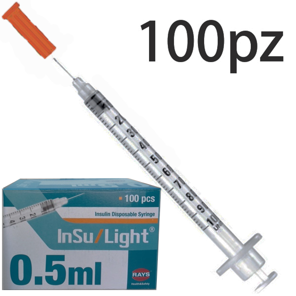 SIRINGA INSULINA AGO INSERITO 30G - 0,5ml - conf.100pz