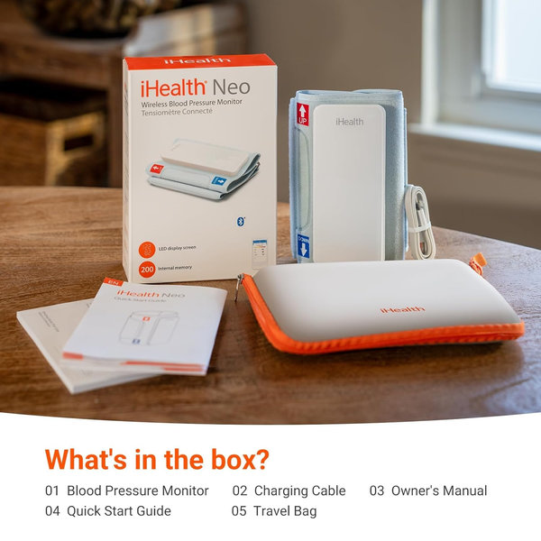 SFIGMOMANOMETRO MISURA PRESSIONE DA BRACCIO iHEALTH NEO BP5S - con dysplay - bluetooth