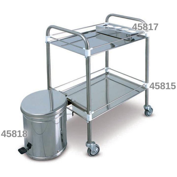 PORTA BOTTIGLIE OPZIONALE - in acciaio inox - per carrello Lancart cod. 45815
