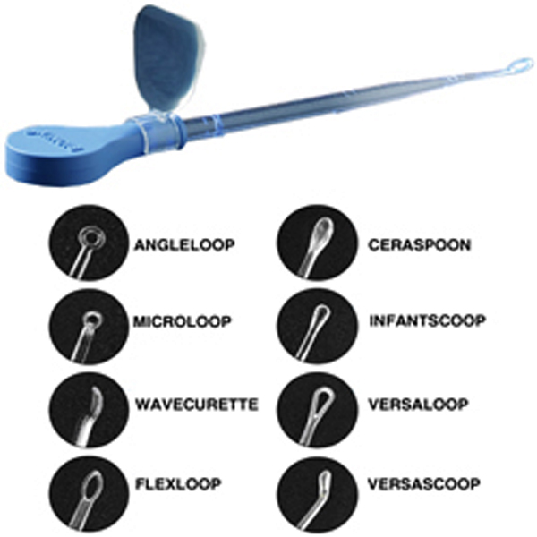 KIT CURETTE FLEX LOOP - trasparente con ILLUMINATORE LED - conf.50pz