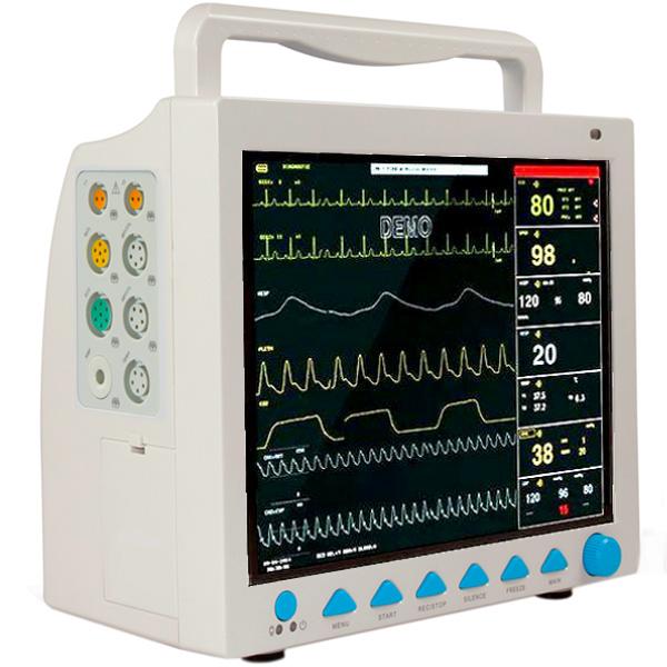 MONITOR MULTIPARAMETRICO PAZIENTE CONTEC CMS 8000 - display 12,1” con ECG, RESP, SpO2, PR, NIBP, doppio canale TEMP