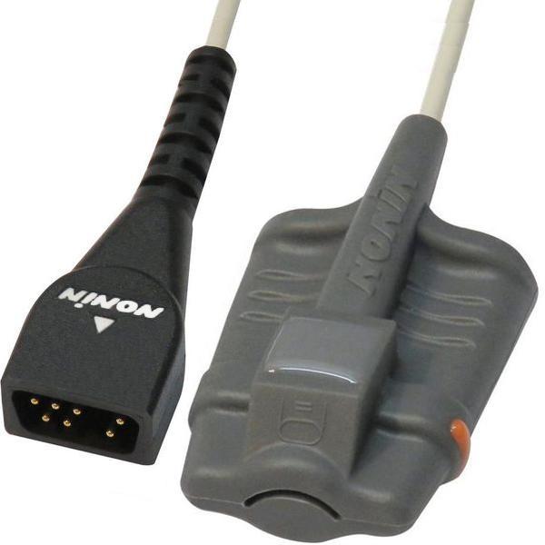 SONDA SENSORE SpO2 RIUTILIZZABILE IN GOMMA - cavo 1m - per Nonin SAT 2500A - adulto