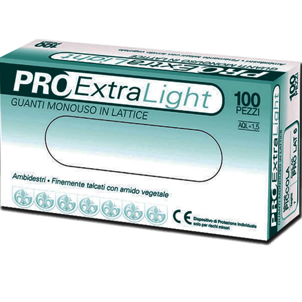 GUANTI IN LATTICE PRO EXTRALIGHT - conf.100pz - misure varie