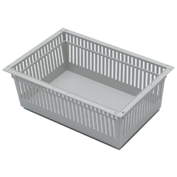 CESTELLO PLASTICA - 600x400x100mm - per carrello di Servizio ISO
