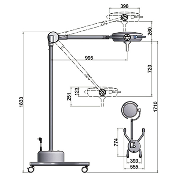 LAMPADA SCIALITICA A LED PENTALED 30 - su piantana