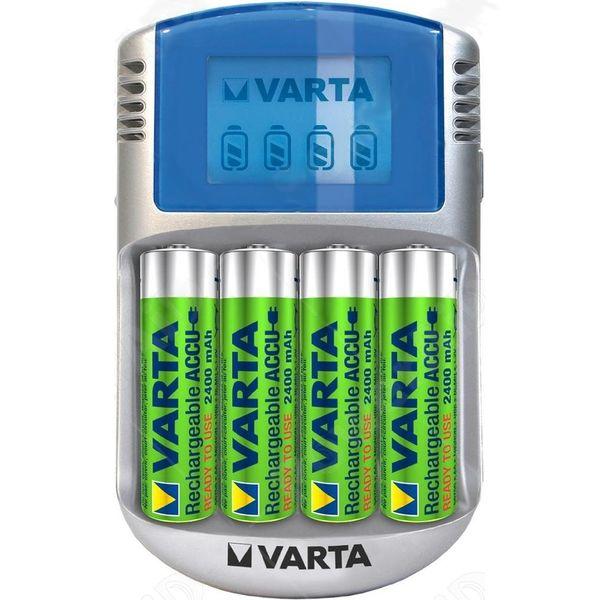 CARICABATTERIE UNIVERSALE 100/240V usb 12V - VARTA - per batterie AA e AAA con display