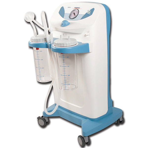 ASPIRATORE CHIRURGICO HOSPI PLUS - 2x4 Litri - 90 l/min - 230 V - a pedale e deviatore flusso