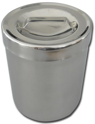 VASETTO PORTACOTONE CON COPERCHIO 1l - acciaio inox