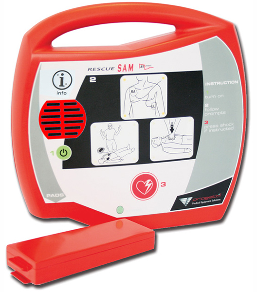 DEFIBRILLATORE SEMIAUTOMATICO AED PROGETTI® RESCUE SAM