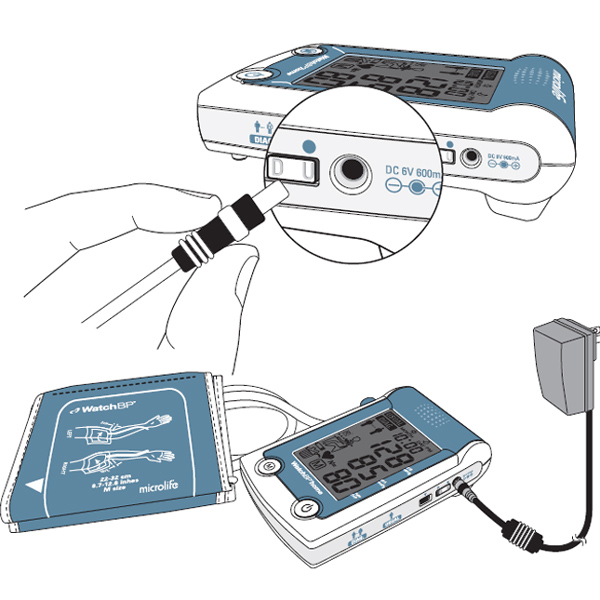 ADATTATORE RETE per MISURATORE DI PRESSIONE MICROLIFE WATCH BP HOME DC 6V