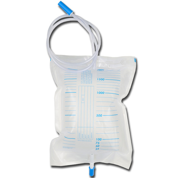 SACCA URINE 2000 cc - valvola antireflusso - tubo 130 cm