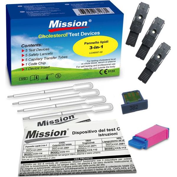PANNELLO PROFILO LIPIDICO 3 in 1 con pipette 35ul - per cod. 23932 - conf. 5pz
