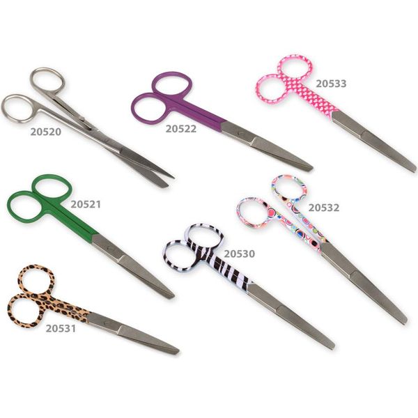 FORBICI RETTE - punte alterne con clip - 14cm