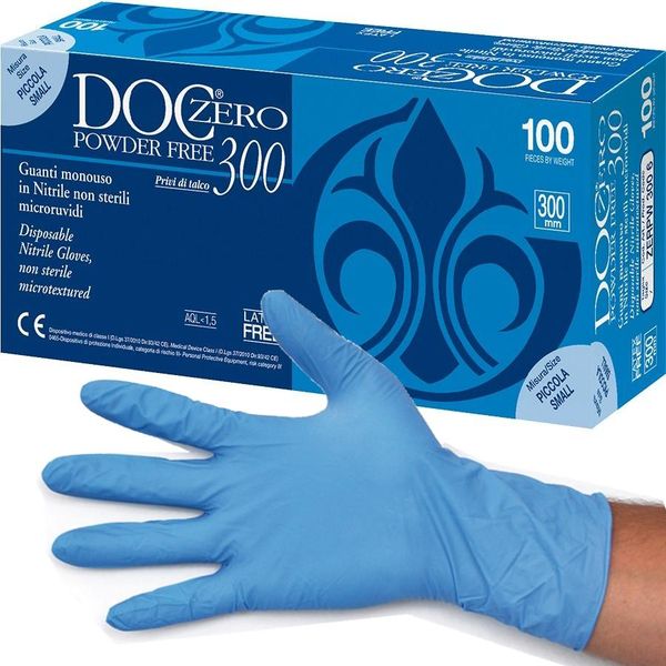 Guanti Esame Nitrile Blu Monouso Medicare 10 Scatole Da 200 MEDIO LARGE - Foto 2