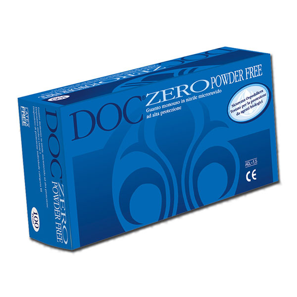 GUANTI NITRILE BLU DOC ZERO 300 LUNGHI 30cm - conf.100pz - varie misure