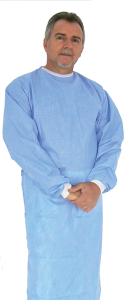 CAMICE CHIRURGICO MONOUSO STERILE - azzurro - XXL - conf.30pz