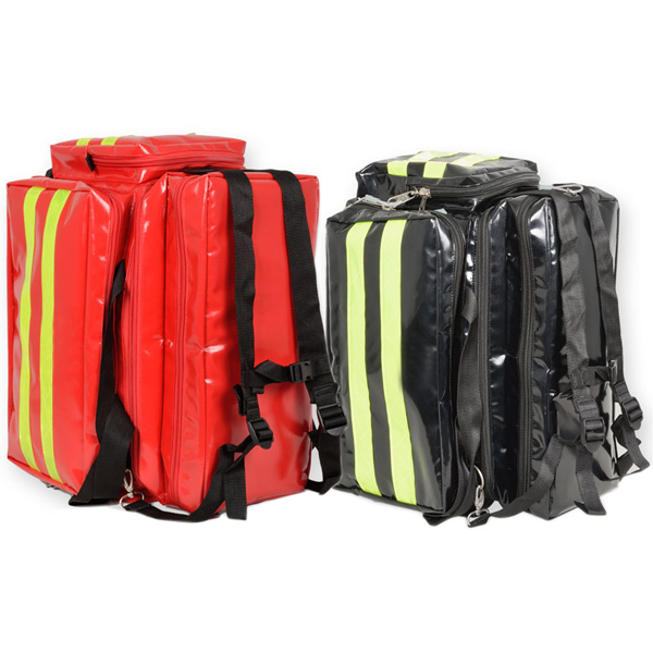 BORSA ZAINO EMERGENZA SOCCORSO SMART impermeabile - 55x35xh.38cm - vuota - rossa o nera