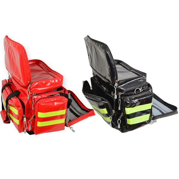 BORSA ZAINO EMERGENZA SOCCORSO SMART impermeabile - 55x35xh.38cm - vuota - rossa o nera