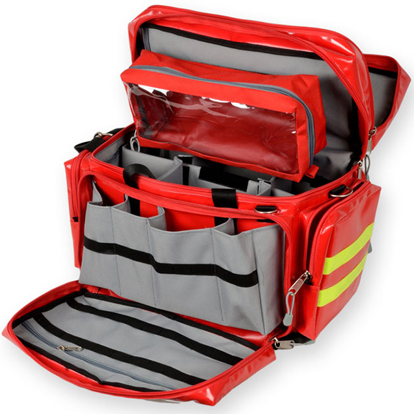 BORSA ZAINO EMERGENZA SOCCORSO SMART impermeabile - 55x35xh.38cm - vuota - rossa o nera