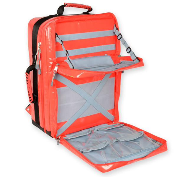 ZAINO BORSA EMERGENZA SOCCORSO PER AMBULANZA SILOS-2 - impermeabile - 38x24xh.50cm - vuoto 