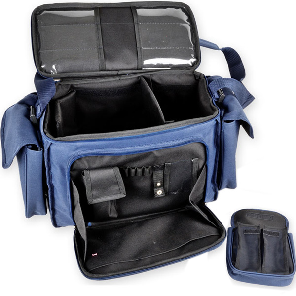 BORSA PORTA STRUMENTI MEDICALI / MEDICINALI IN CORDURA UTILITY -  36x22xh.25cm - vuota - blu