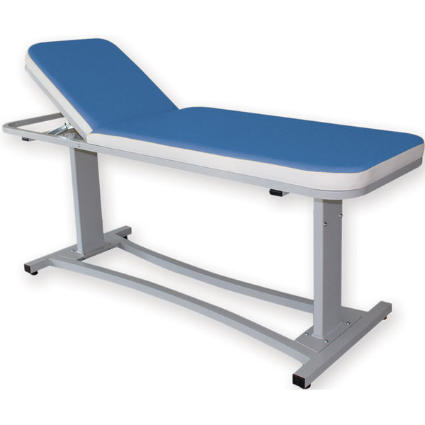 LETTINO DA VISITA ELITE in acciaio tubolare con portarotolo - 193x68xh.78cm - portata 200kg - blu