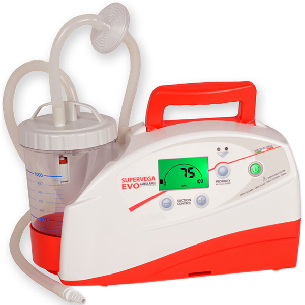 ASPIRATORE SUPERVEGA EVO - staffa 12V - flacone raccolta 1l - 26l/min