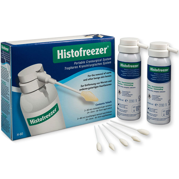 BOMBOLETTA HISTOFREEZER MIX per CRIOTERPIA - conf.2 bombolette da 80ml + 24 applicatori da 2mm e 36 applicatori da 5mm