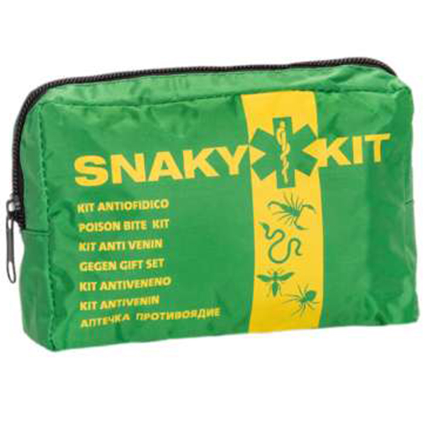 KIT ANTIOFIDICO PER PRIMO SOCCORSO BORSA VERDE - 128x95x45mm - per morsi di serpenti e punture di insetti - 