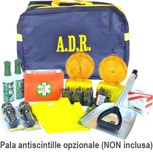 BORSA KIT ADR STANDARD PER TRASPORTO MERCI PERICOLOSE - Direttiva UE 1994/55/CE - 56X23X34cm