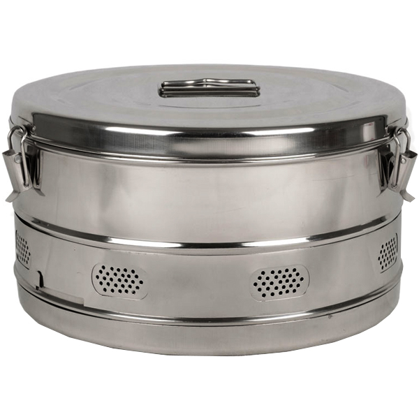 CESTELLO DRUM PER STERILIZZAZIONE in acciaio inox - autoclavabile - Ø340xh.180mm