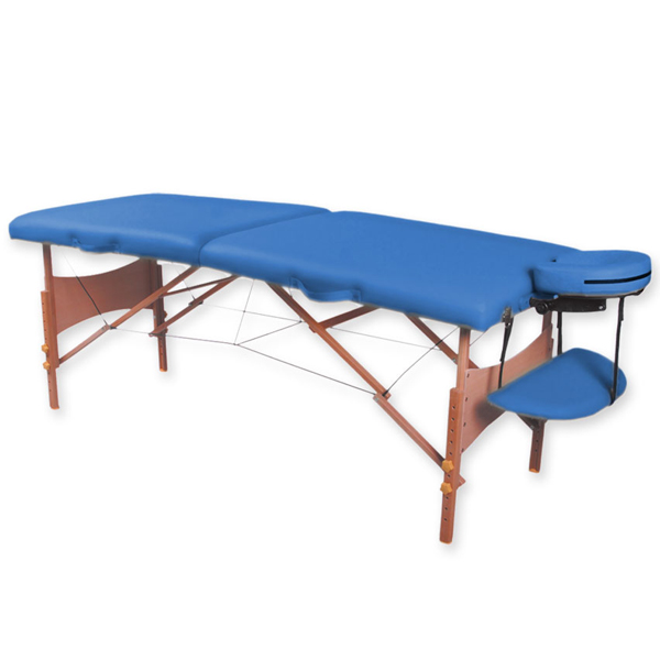 LETTINO PIEGHEVOLE PORTATILE REGOLABILE PER MASSAGGIO in legno a 2 sezioni – portata 227kg - vari colori